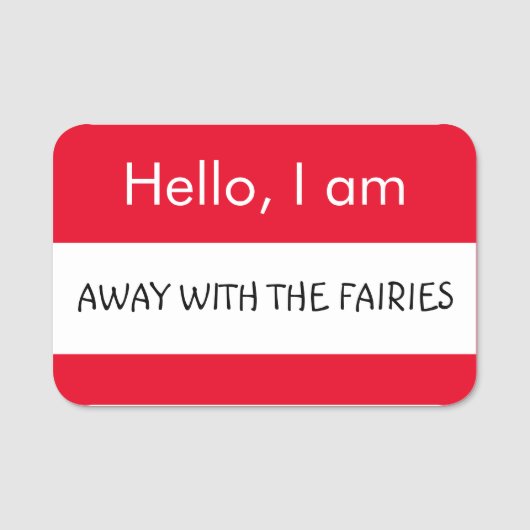 Hallo ... Mit den Fairies Namensschild (Vorderseite)