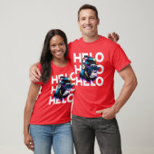 Hallo mit Gorillas Retro T-Shirt (Unisex)