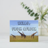 Hallo mit Liebe aus Afrika Hakuna Matata Postcard Postkarte (Stehend Vorderseite)