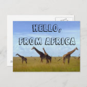 Hallo mit Liebe aus Afrika Hakuna Matata Postcard Postkarte (Vorne/Hinten)