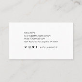 Hallo mit Modern & Minimal 5 Foto Layout Peach Visitenkarte (Rückseite)