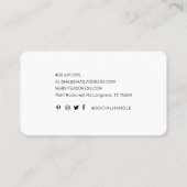 Hallo mit Modern & Minimal 5 Foto Layout Peach Visitenkarte (Rückseite)