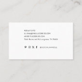 Hallo mit Modern & Minimal 5 Foto Layout Pink Visitenkarte (Rückseite)