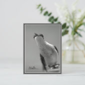 Hallo...mit Text Postkarte (Stehend Vorderseite)