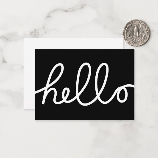 Hallo Mitteilungskarte (Vorderseite/Rückseite Beispiel)