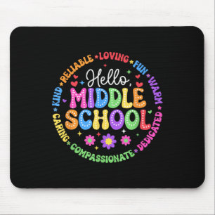 Hallo Mittelschul-Team Groovy Erster Schultag Mousepad