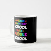 Hallo Mittelschule Abschluss Grundschule Kaffeetasse (Vorderseite Links)