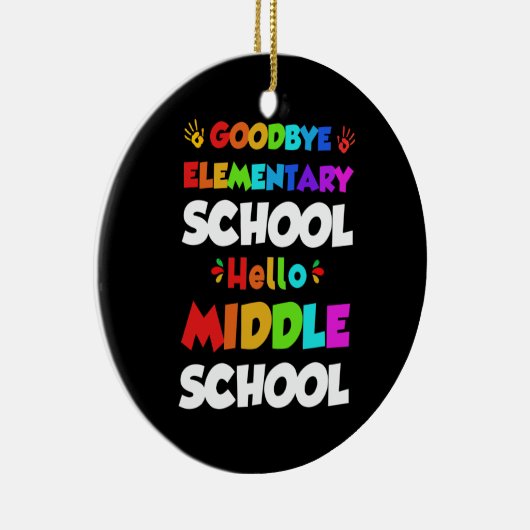 Hallo Mittelschule Abschluss Grundschule Keramik Ornament (Rechts)