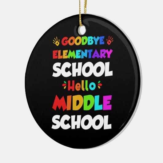 Hallo Mittelschule Abschluss Grundschule Keramik Ornament (Links)