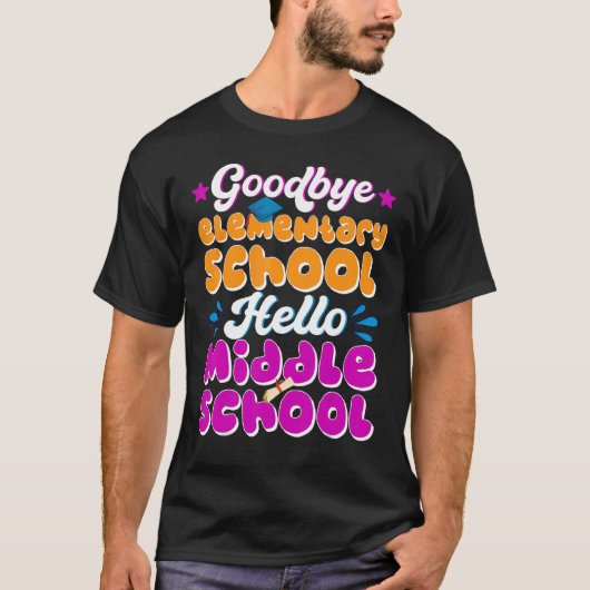 Hallo Mittelschule Abschluss Grundschule T-Shirt (Vorderseite)