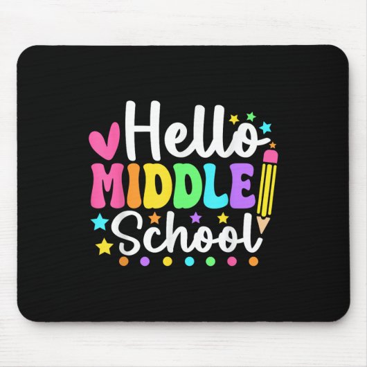 Hallo Mittelschule zurück zum Lehrer Mousepad (Vorne)