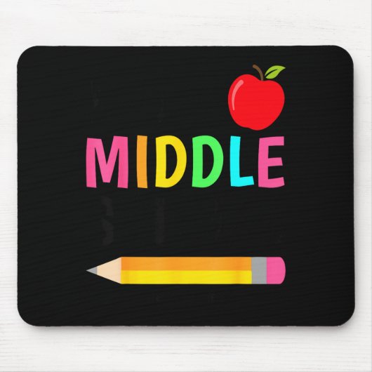 Hallo Mittelschule Zurück zur Schule Erster Tag Mousepad (Vorne)