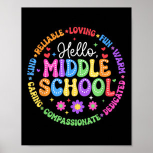 Hallo Mittelschulteam Groovy Erster Schultag Poster
