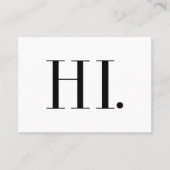 Hallo Mode-modernes Minimalistisches Visitenkarte (Vorderseite)