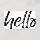 Hallo - Modern und Whimsical - Schwarzweiß-Logos Visitenkarte (Vorderseite)