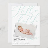 Hallo moderne 1-Foto-Aquakulturtypografie Ankündigung (Vorderseite)