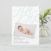 Hallo moderne 1-Foto-Aquakulturtypografie Ankündigung (Stehend Vorderseite)