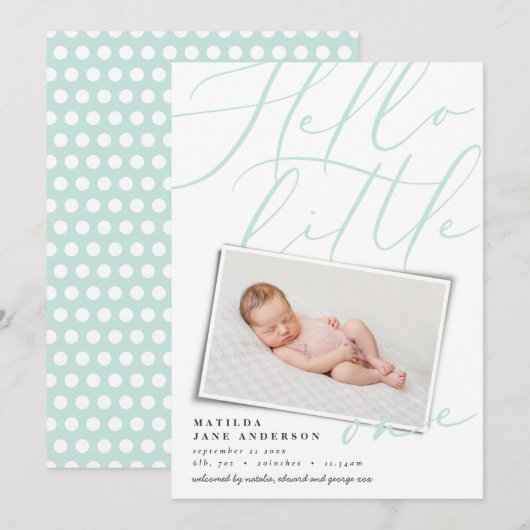 Hallo moderne 1-Foto-Aquakulturtypografie Ankündigung (Vorne/Hinten)