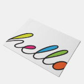 Hallo moderne Colorblock Tür-Matte Fußmatte (Schrägansicht)