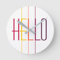 Hallo moderne gestreifte, bunte Typografie