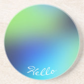 Hallo moderne holografisch blaugrün türkis getränkeuntersetzer (Vorne)