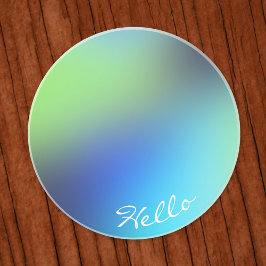 Hallo moderne holografisch blaugrün türkis getränkeuntersetzer