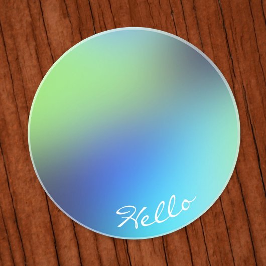 Hallo moderne holografisch blaugrün türkis getränkeuntersetzer