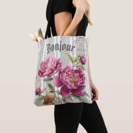Hallo Moderne retro botanische gestreifte Lehrerin Tasche