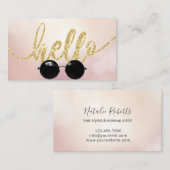 Hallo Moderne Sonnenbrille Moderner Schönheitssalo Visitenkarte (Vorne/Hinten)