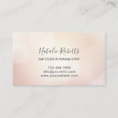 Hallo Moderne Sonnenbrille Moderner Schönheitssalo Visitenkarte (Rückseite)