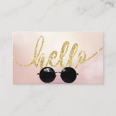 Hallo Moderne Sonnenbrille Moderner Schönheitssalo Visitenkarte (Vorderseite)