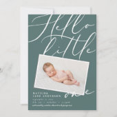Hallo moderne Weise grün Vintag 1 Foto Ankündigung (Vorderseite)