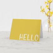 Hallo  | Moderner Mustard Yellow Minimalistisch ei Karte (Gelbe Blume)