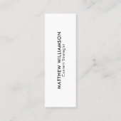 Hallo | Modernes Minimal Schwarz & Weiß Mini Visitenkarte (Rückseite)