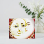 Hallo, Mond. Hallo, Sun. Postkarte (Stehend Vorderseite)