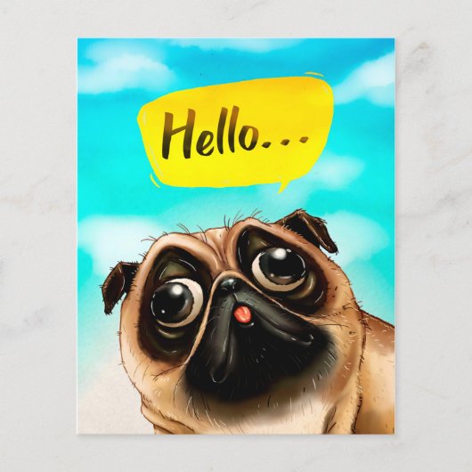 Hallo Mops Geschenkidee, Mops Besitzer, Dog Lover  Flyer (Vorne)