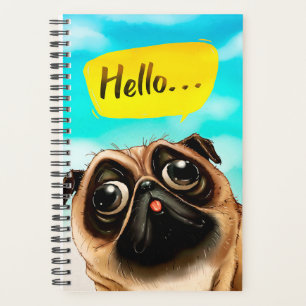 Hallo Mops Geschenkidee, Mops Besitzer, Dog Lover Planer