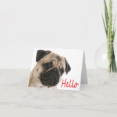 Hallo Mops Welpen Doppy Blank Note Card Karte (Vorderseite)