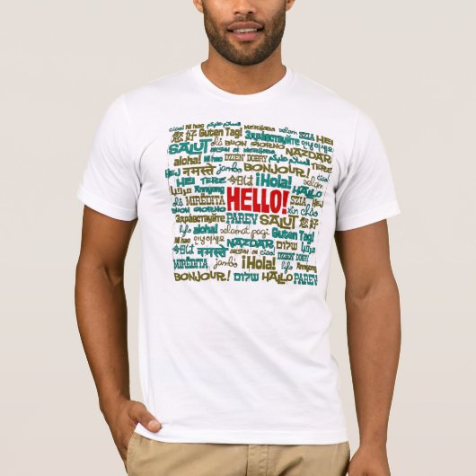 Hallo (multi Sprach) T-Shirt (Vorderseite)