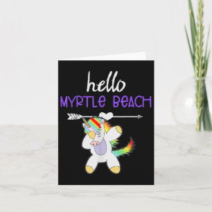 Hallo Myrtle Beach South Carolina Dabbing Unicorn Karte
