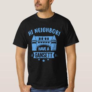 Hallo Nachbar, ein Gansett Retro Style Geschenk T-Shirt