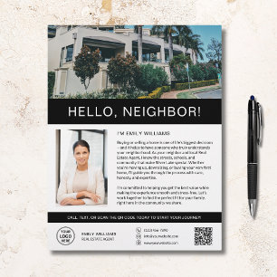 Hallo Nachbar Immobilien-Marketing-Flyer Flyer