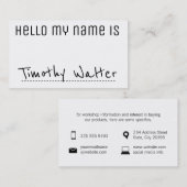 Hallo | Name Karte 2 (Vorne/Hinten)