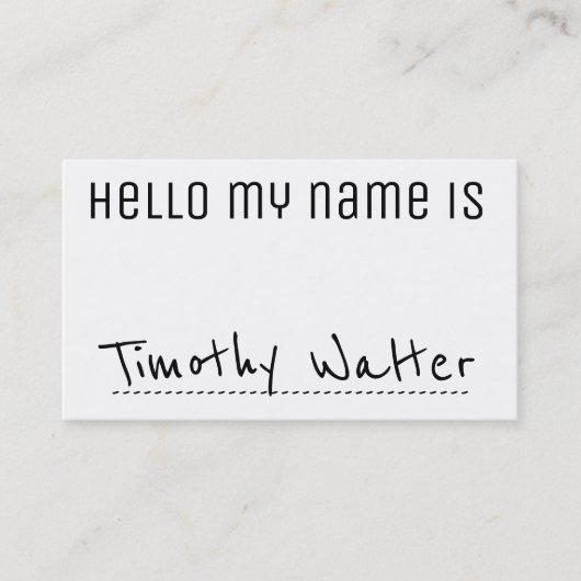 Hallo | Name Karte 2 (Vorderseite)