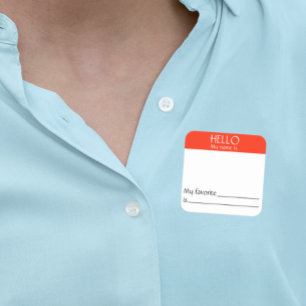 Hallo Name Tag Aufkleber Abzeichen Funny Party