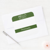 Hallo Name Tag Aufkleber Abzeichen Pronouns sind (Umschlag)