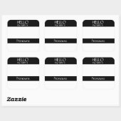 Hallo Name Tag Aufkleber Abzeichen Pronouns sind (Blatt)