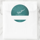 Hallo Name Tag für Musikveranstaltung Runder Aufkleber (Tasche)