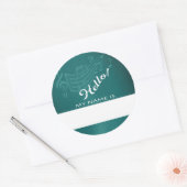 Hallo Name Tag für Musikveranstaltung Runder Aufkleber (Umschlag)
