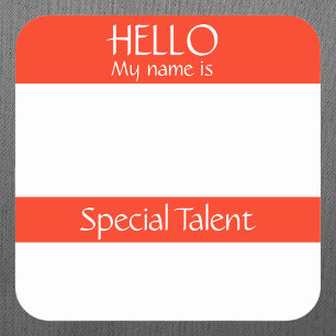 Hallo Name Tag Sticker Abzeichen Funny Party